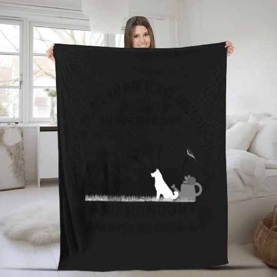 Garden Bliss: Uniting Dog Lovers and Green Thumbs! Fleece Blankets