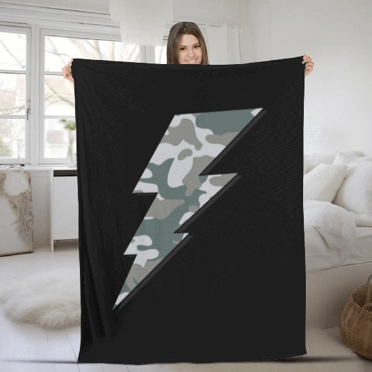 Camo Bolt Fleece Blankets