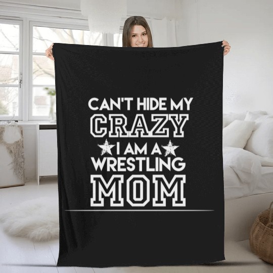Wrestling Mom Passion Is Gift Crazy Fleece Blankets