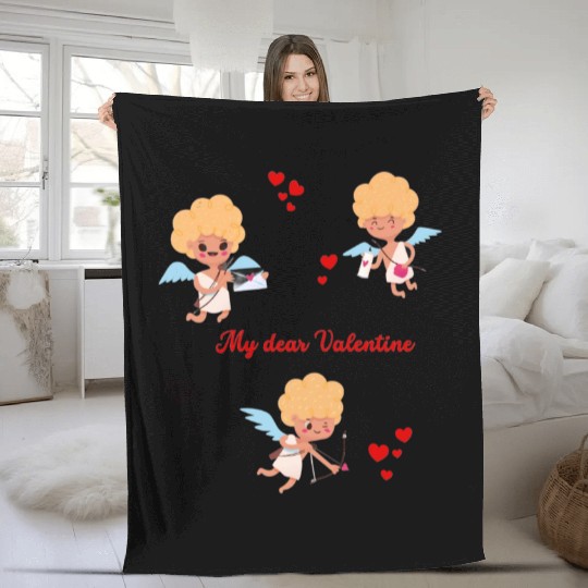 Spread love and Embrace cupid's charm! Fleece Blankets