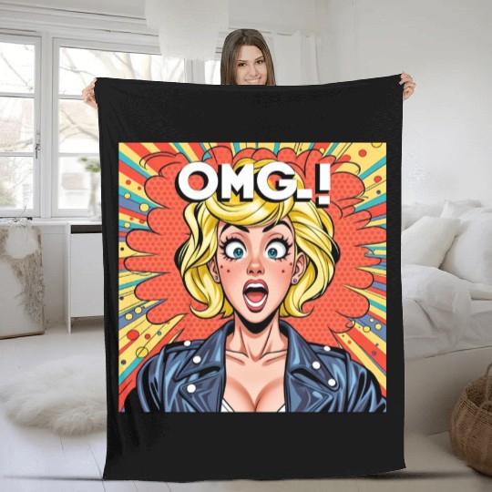 OMG Funny comics Fleece Blankets