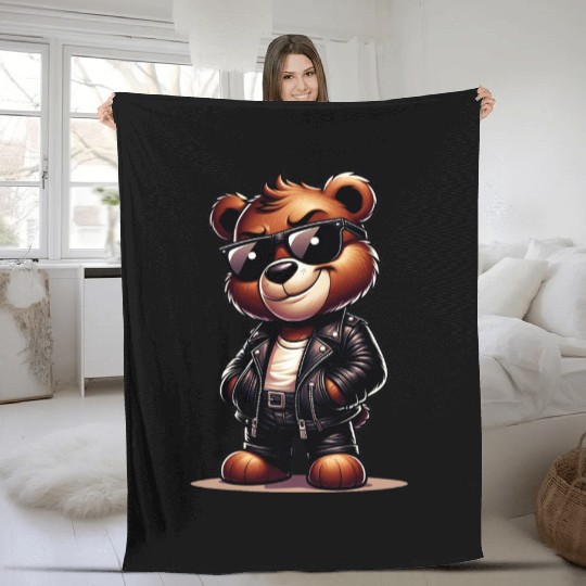 Bad Teddy Bear Fleece Blankets