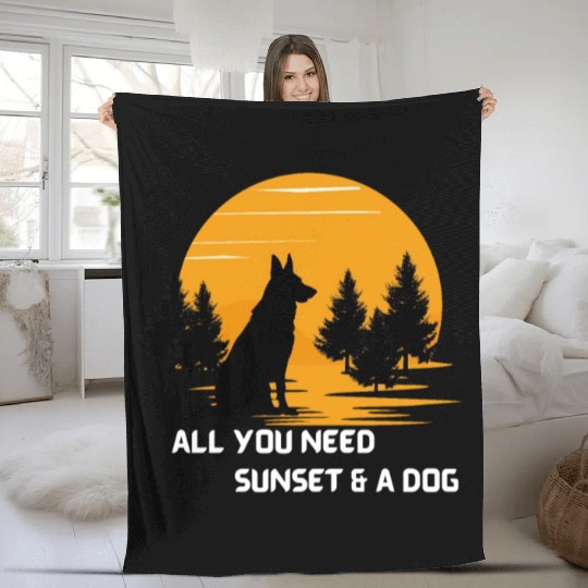 German Shepherd Dog Lover & Owner Fleece Blankets