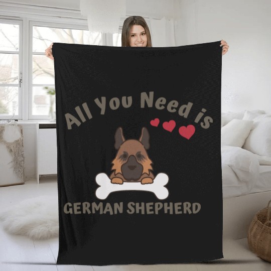 German Shepherd Dog Lover & Owner Fleece Blankets