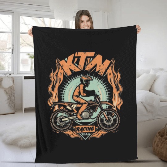 ktm racing design Fleece Blankets