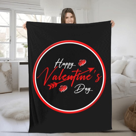 Happy Valentine's Day. Fleece Blankets