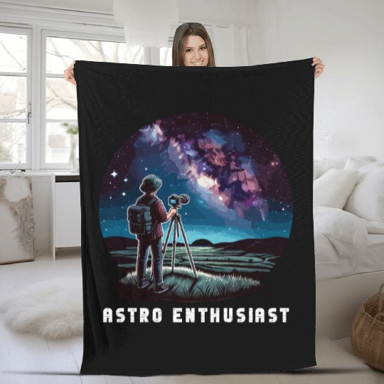 Astrophotography Astronomy Space Camera Star Watch Fleece Blankets
