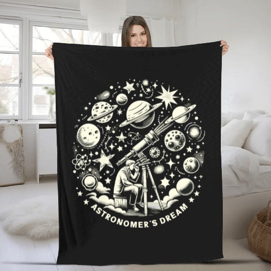 Astrophotography Astronomy Space Camera Star Watch Fleece Blankets