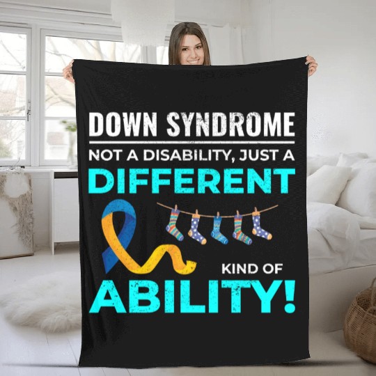 Down Syndrome Awareness Different Ability Fleece Blankets
