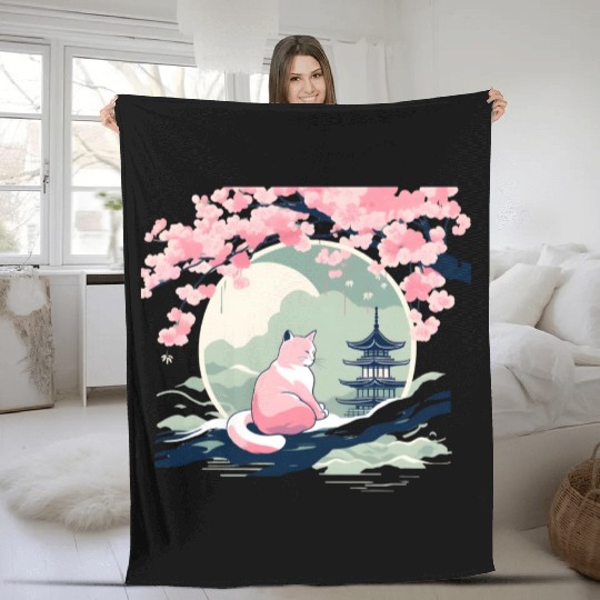 Sakura Serenity Fleece Blankets