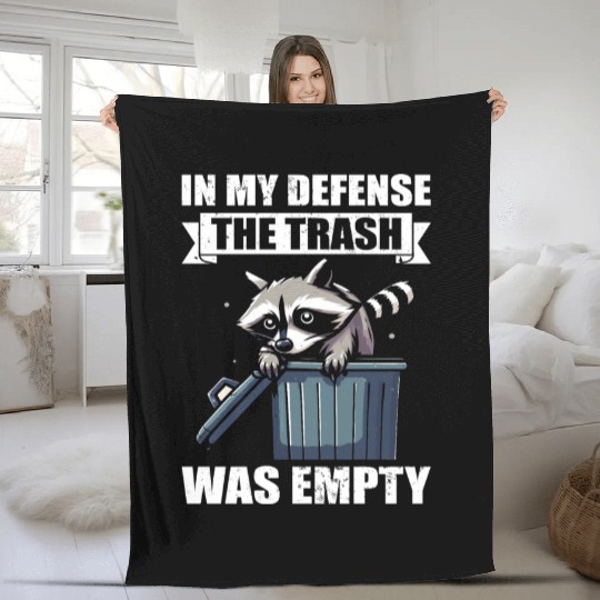 Funny Raccoons Trash Panda Racoon Lovers Fleece Blankets