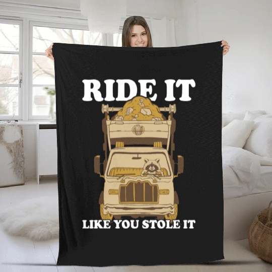 Funny Raccoons Trash Panda Racoon Lovers Fleece Blankets