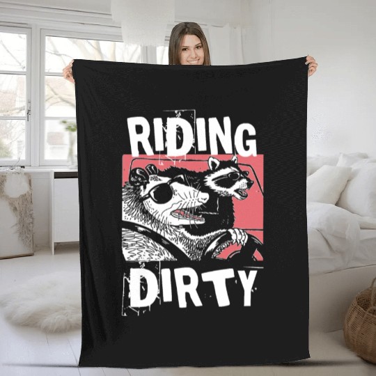 Funny Raccoons Trash Panda Racoon Lovers Fleece Blankets