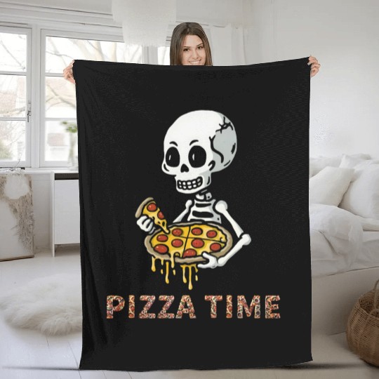 Cheesy Laughs: Pizza Apparel Fleece Blankets
