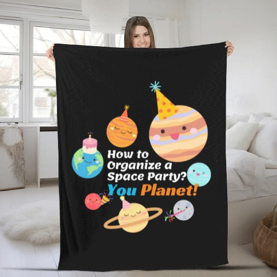 You Planet! Pun Fleece Blankets