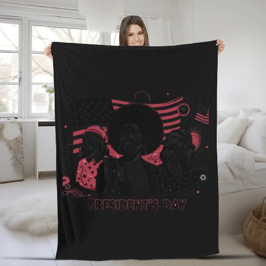 history of us presidents day Fleece Blankets