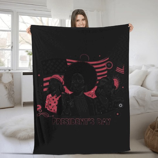 history of us presidents day Fleece Blankets