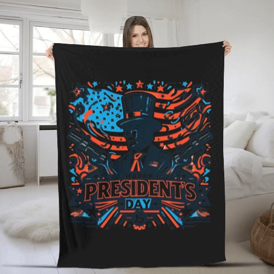 history of us presidents day Fleece Blankets