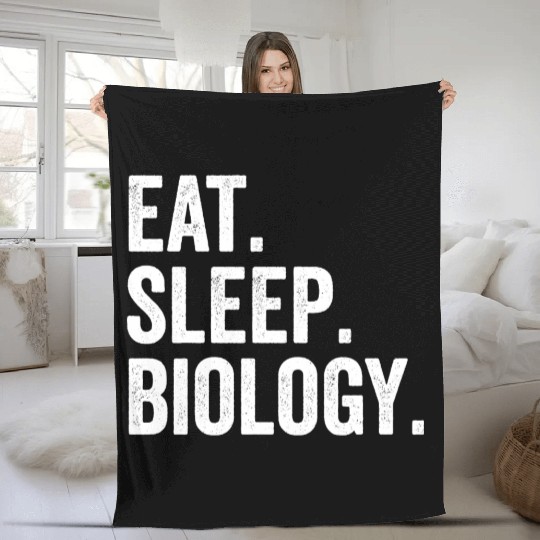 Eat Sleep Biology Fleece Blankets