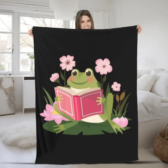 Frog Cottagecore Naturecore Children Fleece Blankets
