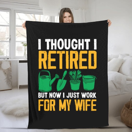 Funny Garden Gardener Gardening Landscaper Gift Fleece Blankets