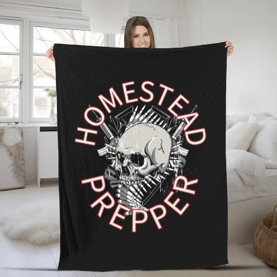 Homestead Prepper Fleece Blankets