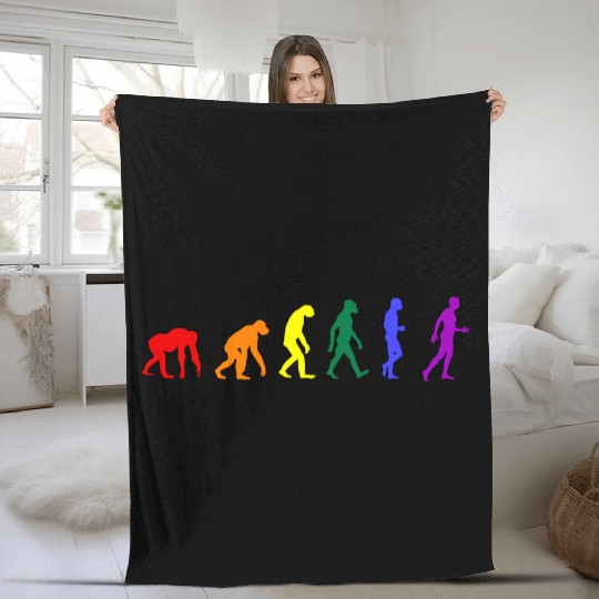 Rainbow Evolution Fleece Blankets