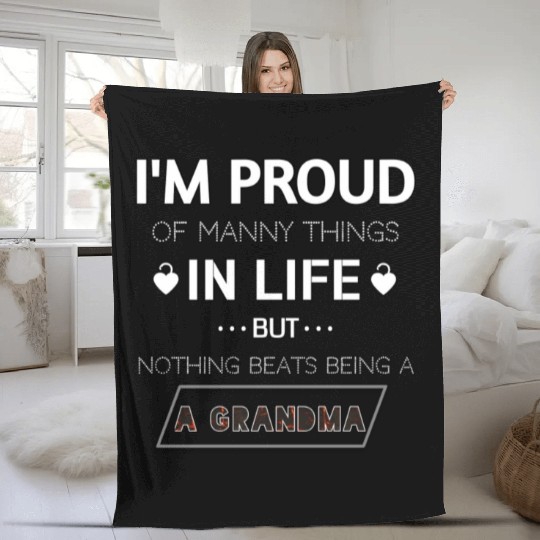 nothing beats being a grandma Fleece Blankets