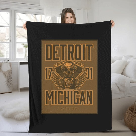 Detroit Fleece Blankets