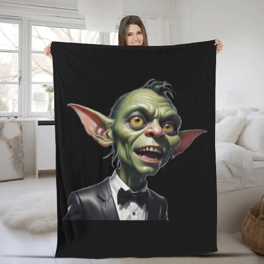 Green Goblin with Tuxedo Fleece Blankets