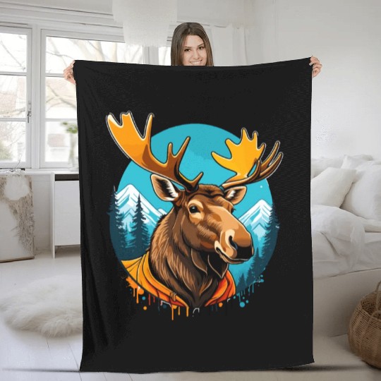 Moose Fleece Blankets