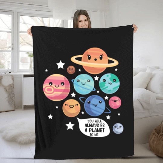 Pluto Planet Joke Funny Cosmonaut Galaxy Physicist Fleece Blankets