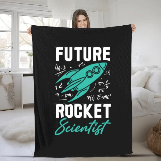 Rocket Scientist Future Mathematician Racket Fleece Blankets