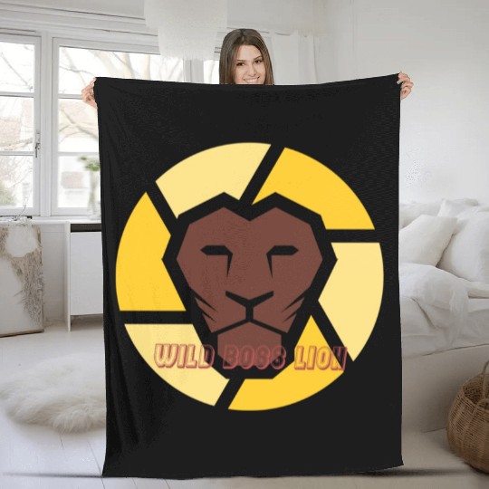 wild boss lion Fleece Blankets