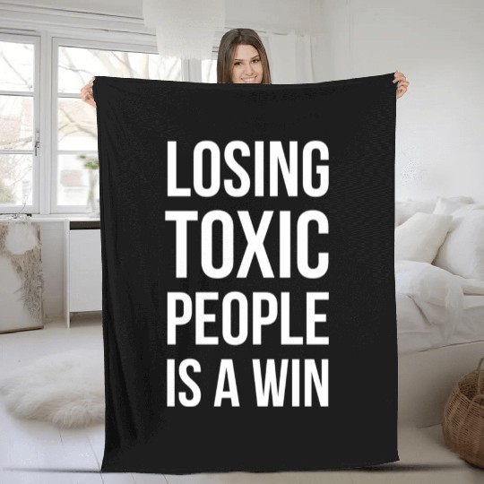 losing toxic people is a win Fleece Blankets