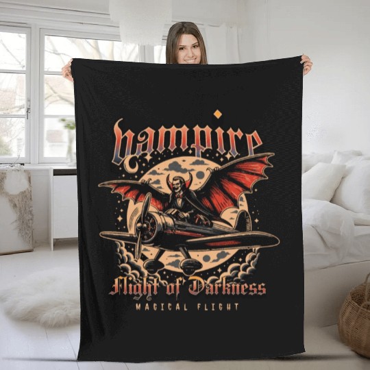 Vampire Flight of Darkness Fleece Blankets