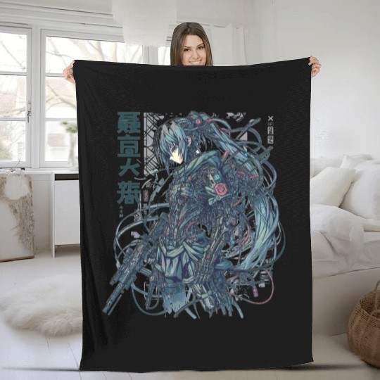 Cyberpunk Anime Figure Fleece Blankets