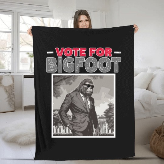 Presidential elections 2024 Bigfoot Fleece Blankets