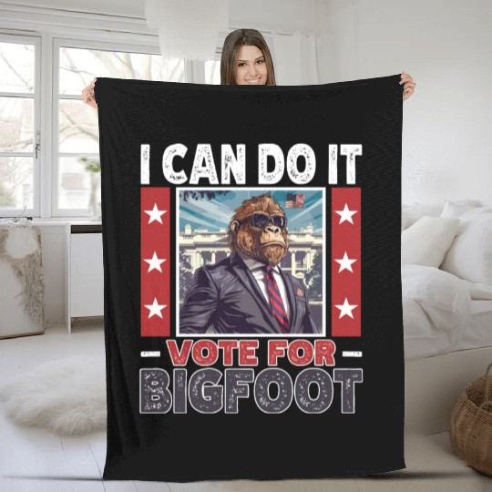 Presidential elections 2024 Bigfoot Fleece Blankets