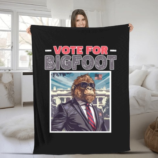 Presidential elections 2024 Bigfoot Fleece Blankets