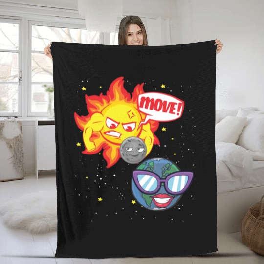 Total Solar Eclipse Move! 4.08.24 Funny Eclipse Fleece Blankets