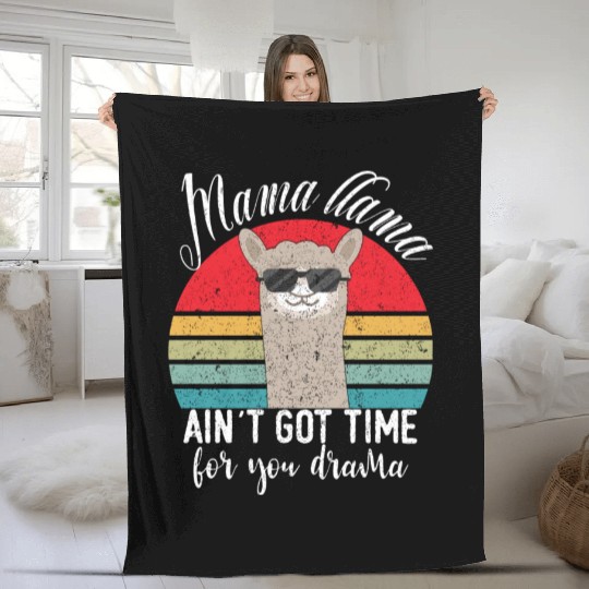 I Like Llamas and Maybe 3 People Funny Llama Lover Fleece Blankets