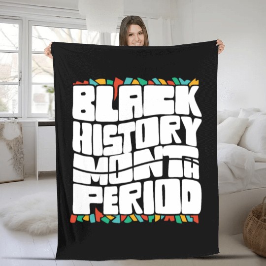 Black History Month Period African American Pride Fleece Blankets