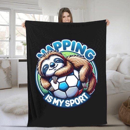 Sloth Dreams: Napping is My Game Fleece Blankets