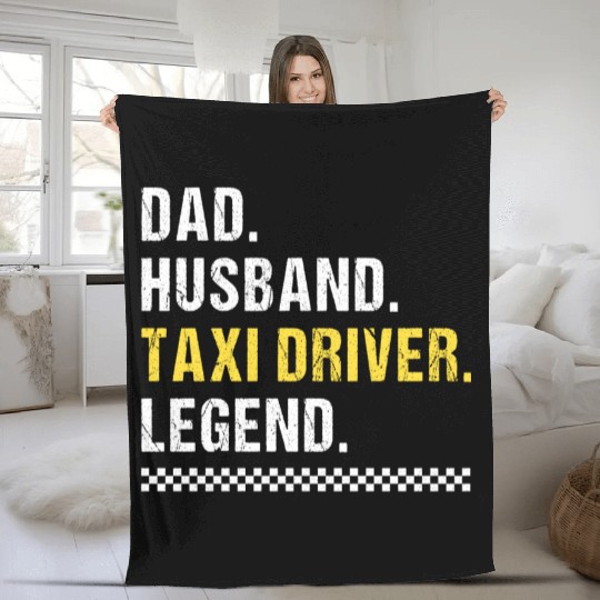 Dad Taxi Driver Fleece Blankets