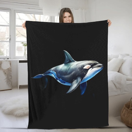 killer whale Fleece Blankets