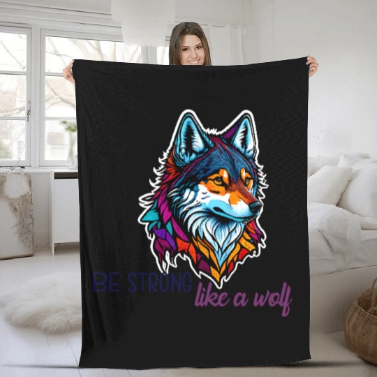 Wolf inspired Fleece Blankets collection.