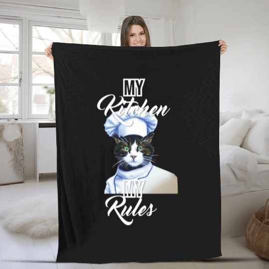 cat chef Fleece Blankets