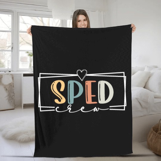 Sped Crew SPED Teacher Special Education Team SPED Fleece Blankets