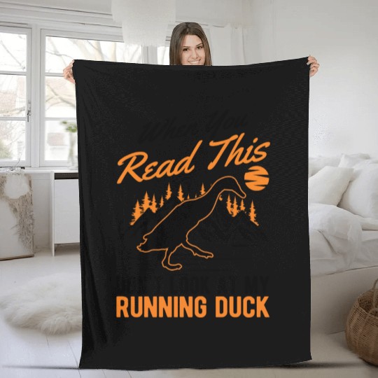 Indian Runner Duck Gift Bottle Fleece Blankets